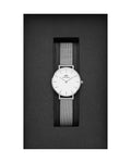  Shop Authentic Daniel Wellington Petite Sterling White Dial Silver Mesh Bracelet Watch For Women - DW00100220 - Luxxuri
