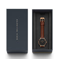  Shop Authentic Daniel Wellington Classic Petite St Mawes Black Dial Brown Leather Strap Watch For Women - DW00100225 - Luxxuri