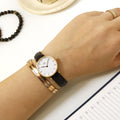  Shop Authentic Daniel Wellington Classic Petite Sheffield White Dial Black Leather Strap Watch For Women - DW00100230 - Luxxuri