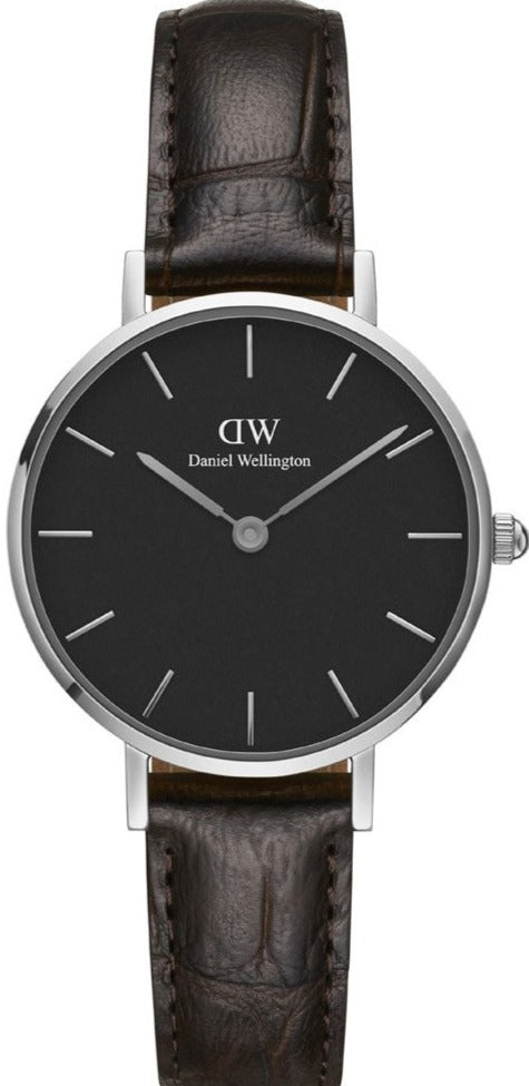  Shop Authentic Daniel Wellington Classic Petite York Black Dial Brown Leather Strap Watch For Women - DW00100238 - Luxxuri