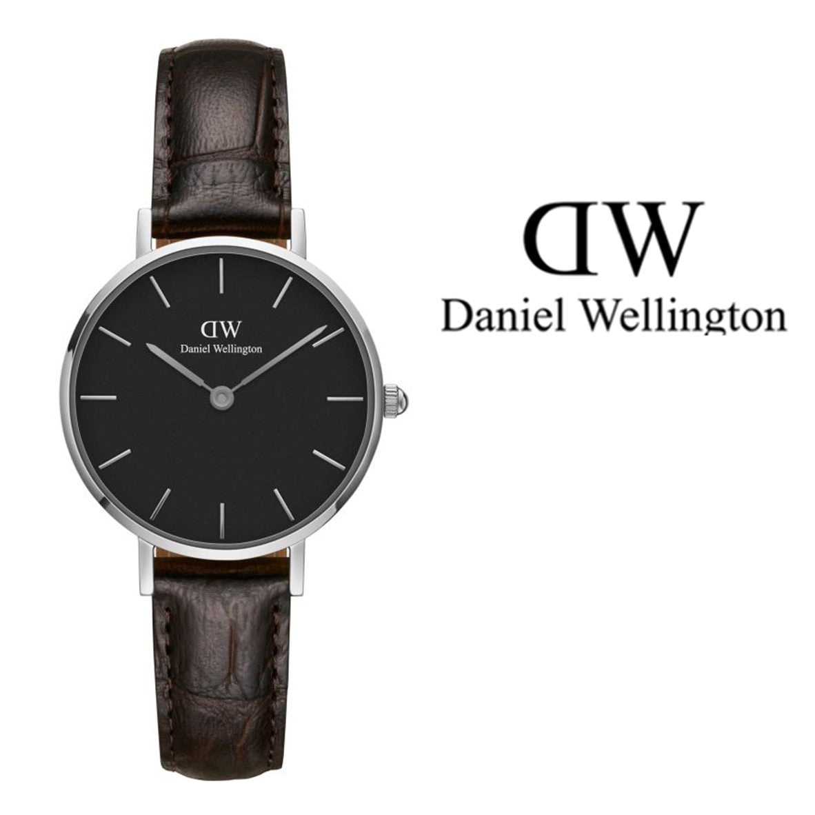  Shop Authentic Daniel Wellington Classic Petite York Black Dial Brown Leather Strap Watch For Women - DW00100238 - Luxxuri