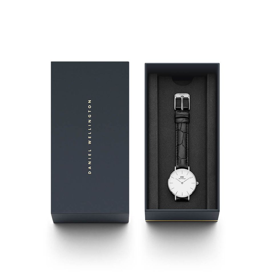 Shop Authentic Daniel Wellington Classic Petite Reading White Dial Black Leather Strap Watch For Women - DW00100241 - Luxxuri