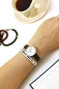  Shop Authentic Daniel Wellington Classic Petite Sheffield White Dial Black Leather Strap Watch For Women - DW00100242 - Luxxuri