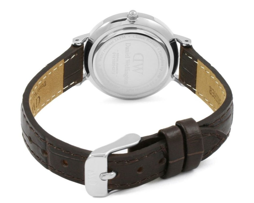  Shop Authentic Daniel Wellington Classic Petite York White Dial Brown Leather Strap Watch For Women - DW00100244 - Luxxuri