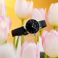  Shop Authentic Daniel Wellington Petite Ashfield Black Dial Black Mesh Strap Watch For Women - DW00100246 - Luxxuri