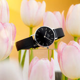  Shop Authentic Daniel Wellington Petite Ashfield Black Dial Black Mesh Strap Watch For Women - DW00100246 - Luxxuri