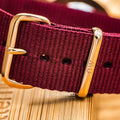  Shop Authentic Daniel Wellington Classic Roselyn White Dial Maroon Nylon Strap Watch For Women - DW00100267 - Luxxuri