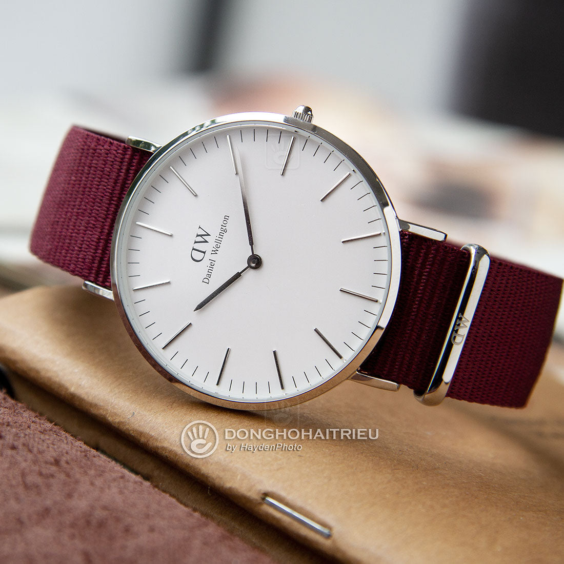  Shop Authentic Daniel Wellington Classic Roselyn White Dial Red NATO Strap Watch For Women - DW00100268 - Luxxuri