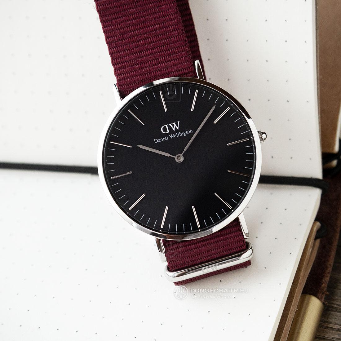  Shop Authentic Daniel Wellington Classic Roselyn Black Dial Red NATO Strap Dial Watch For Women - DW00100270 - Luxxuri