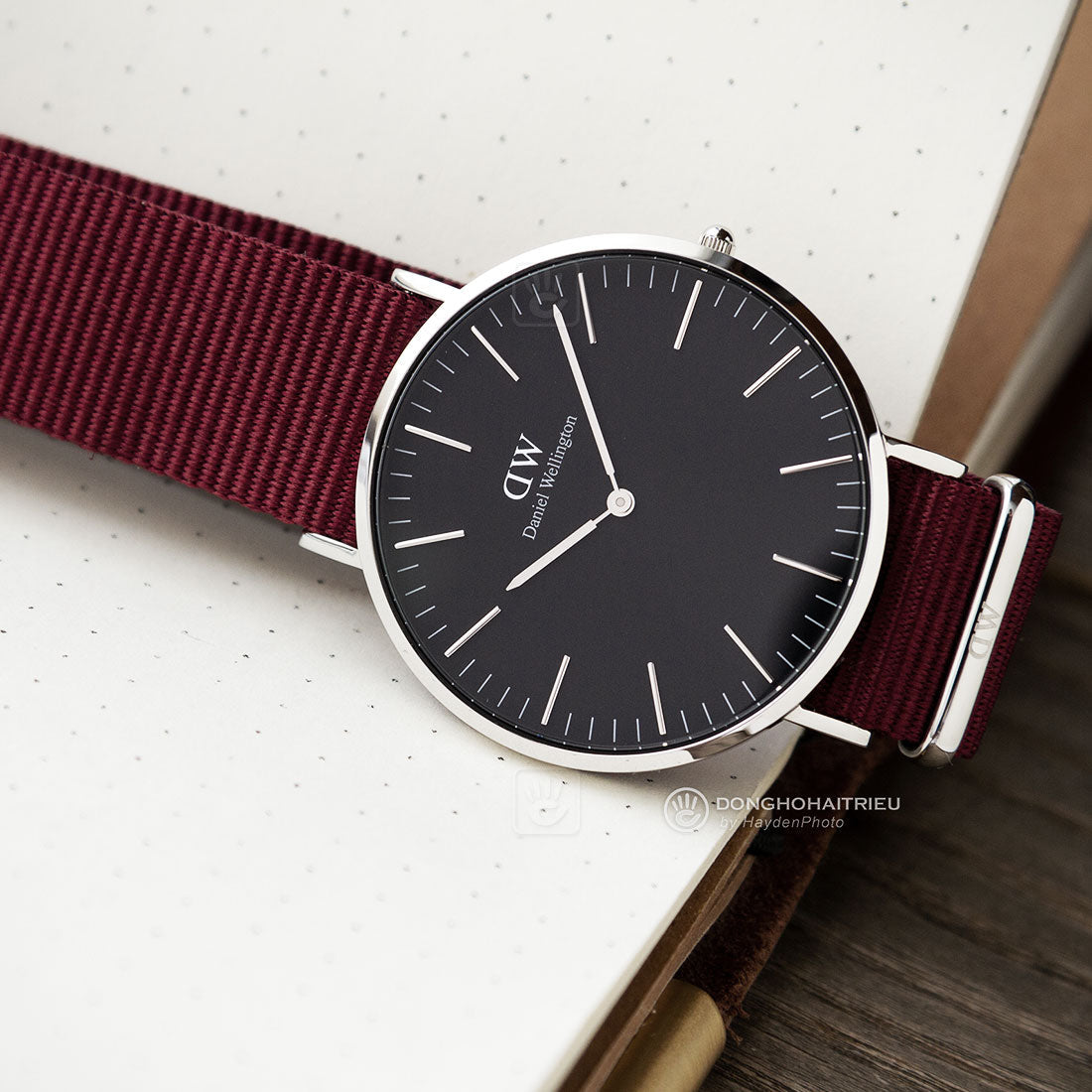  Shop Authentic Daniel Wellington Classic Roselyn Black Dial Red NATO Strap Dial Watch For Women - DW00100270 - Luxxuri