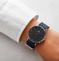  Shop Authentic Daniel Wellington Classic Bayswater Black Dial Black NATO Strap Watch For Women - DW00100282 - Luxxuri