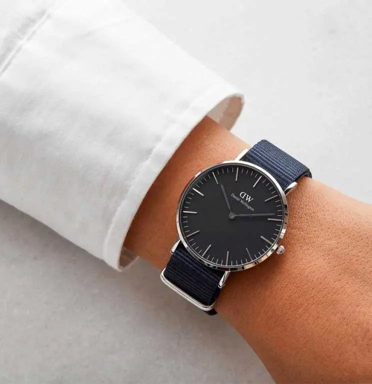  Shop Authentic Daniel Wellington Classic Bayswater Black Dial Black NATO Strap Watch For Women - DW00100282 - Luxxuri