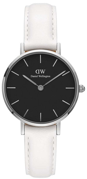  Shop Authentic Daniel Wellington Classic Petite Bondi Black Dial White Leather Strap Watch For Women - DW00100284 - Luxxuri