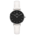  Shop Authentic Daniel Wellington Classic Petite Bondi Black Dial White Leather Strap Watch For Women - DW00100284 - Luxxuri