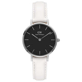  Shop Authentic Daniel Wellington Classic Petite Bondi Black Dial White Leather Strap Watch For Women - DW00100284 - Luxxuri