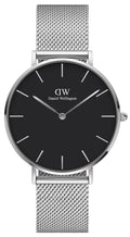  Shop Authentic Daniel Wellington Petite Sterling Black Dial Silver Mesh Bracelet Watch For Women - DW00100304 - Luxxuri