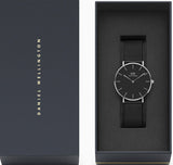  Shop Authentic Daniel Wellington Petite Ashfield Black Dial Black Mesh Strap Watch For Women - DW00100308 - Luxxuri