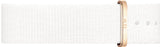  Shop Authentic Daniel Wellington Classic Dover Black Dial White Nylon Strap Watch For Women - DW00100310 - Luxxuri