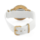  Shop Authentic Daniel Wellington Classic Petite Dover White Dial White Nylon Strap Watch For Women - DW00100313 - Luxxuri