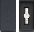  Shop Authentic Daniel Wellington Classic Petite Dover White Dial White Nylon Strap Watch For Women - DW00100313 - Luxxuri