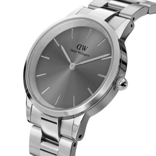  Shop Authentic Daniel Wellington Link Grey Dial Silver Steel Strap Watch For Men - DW00100328 - Luxxuri