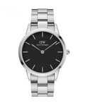  Shop Authentic Daniel Wellington Iconic Link Black Dial Silver Steel Strap Watch For Women - DW00100342 - Luxxuri