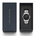  Shop Authentic Daniel Wellington Iconic Link Black Dial Silver Steel Strap Watch For Women - DW00100342 - Luxxuri