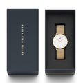  Shop Authentic Daniel Wellington Classic Petite Evergold White Dial Gold Mesh Bracelet Watch For Women - DW00100346 - Luxxuri