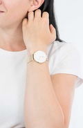  Shop Authentic Daniel Wellington Classic Petite Evergold White Dial Gold Mesh Bracelet Watch For Women - DW00100346 - Luxxuri