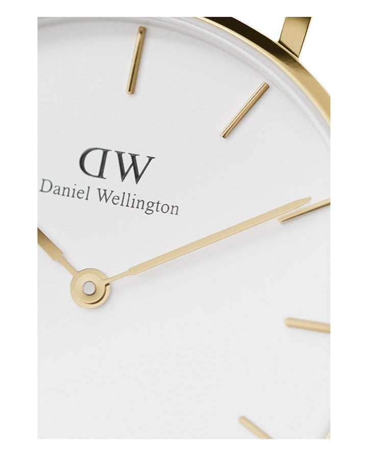  Shop Authentic Daniel Wellington Classic Petite White Dial Gold Mesh Bracelet Watch For Women - DW00100348 - Luxxuri