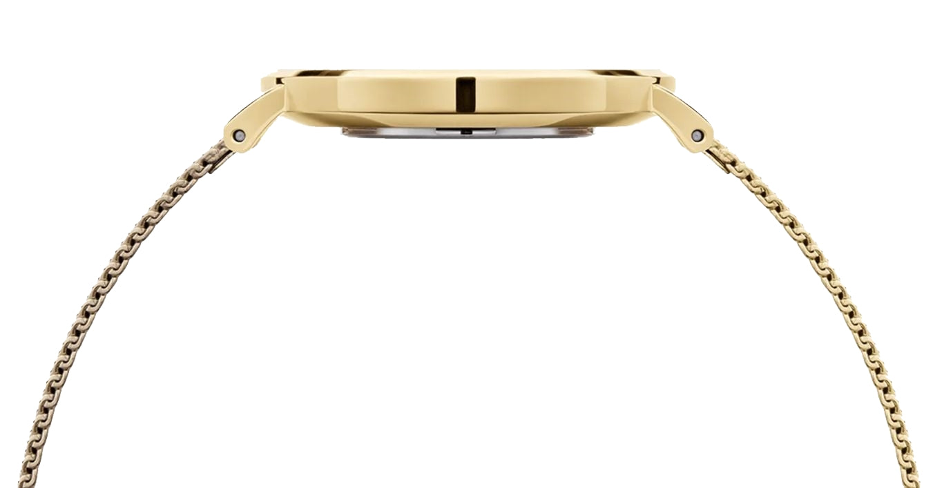 Daniel Wellington Classic Petite White Dial Gold Mesh Bracelet Watch For Women - DW00100348