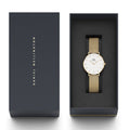  Shop Authentic Daniel Wellington Classic Petite White Dial Gold Mesh Bracelet Watch For Women - DW00100348 - Luxxuri