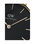  Shop Authentic Daniel Wellington Classic Petite Evergold Black Dial Gold Mesh Bracelet Watch For Women - DW00100349 - Luxxuri