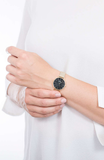  Shop Authentic Daniel Wellington Classic Petite Evergold Black Dial Gold Mesh Bracelet Watch For Women - DW00100349 - Luxxuri