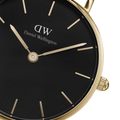  Shop Authentic Daniel Wellington Petite Evergold Black Dial Gold Mesh Strap Watch For Women - DW00100345 - Luxxuri
