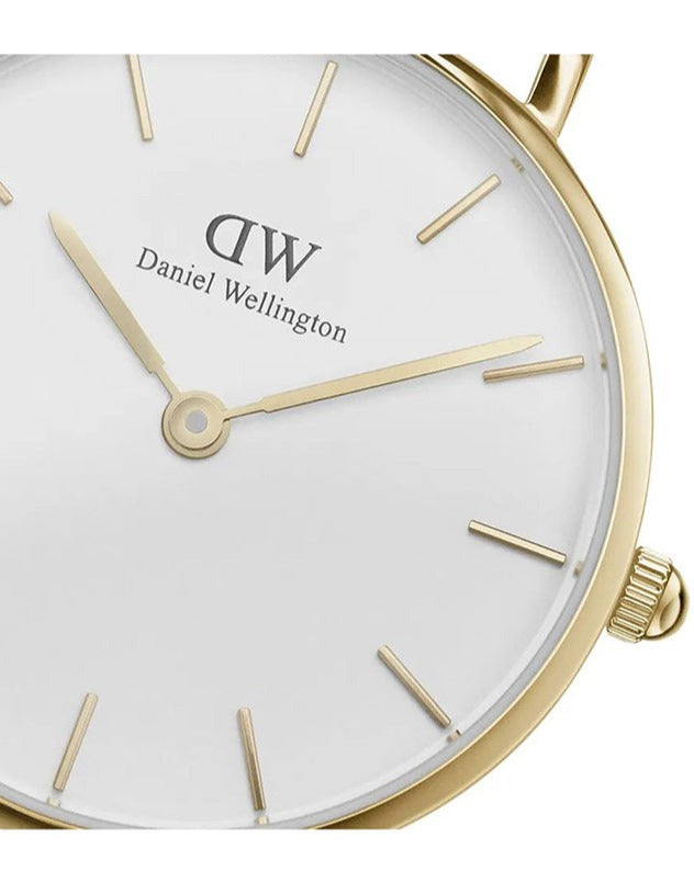  Shop Authentic Daniel Wellington Classic Petite Evergold White Dial Gold Mesh Bracelet Watch For Women - DW00100350 - Luxxuri