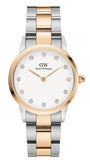  Shop Authentic Daniel Wellington Iconic Link White Dial Two Tone Steel Strap Watch For Women - DW00100358 - Luxxuri