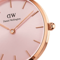  Shop Authentic Daniel Wellington Petite Melrose Pink Dial Rose Gold Mesh Strap Watch For Women - DW00100367 - Luxxuri