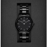  Shop Authentic Daniel Wellington Iconic Link Ceramic Black Dial Black Steel Strap Watch For Women - DW00100414 - Luxxuri