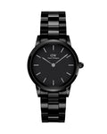  Shop Authentic Daniel Wellington Iconic Link Ceramic Black Dial Black Steel Strap Watch For Women - DW00100415 - Luxxuri