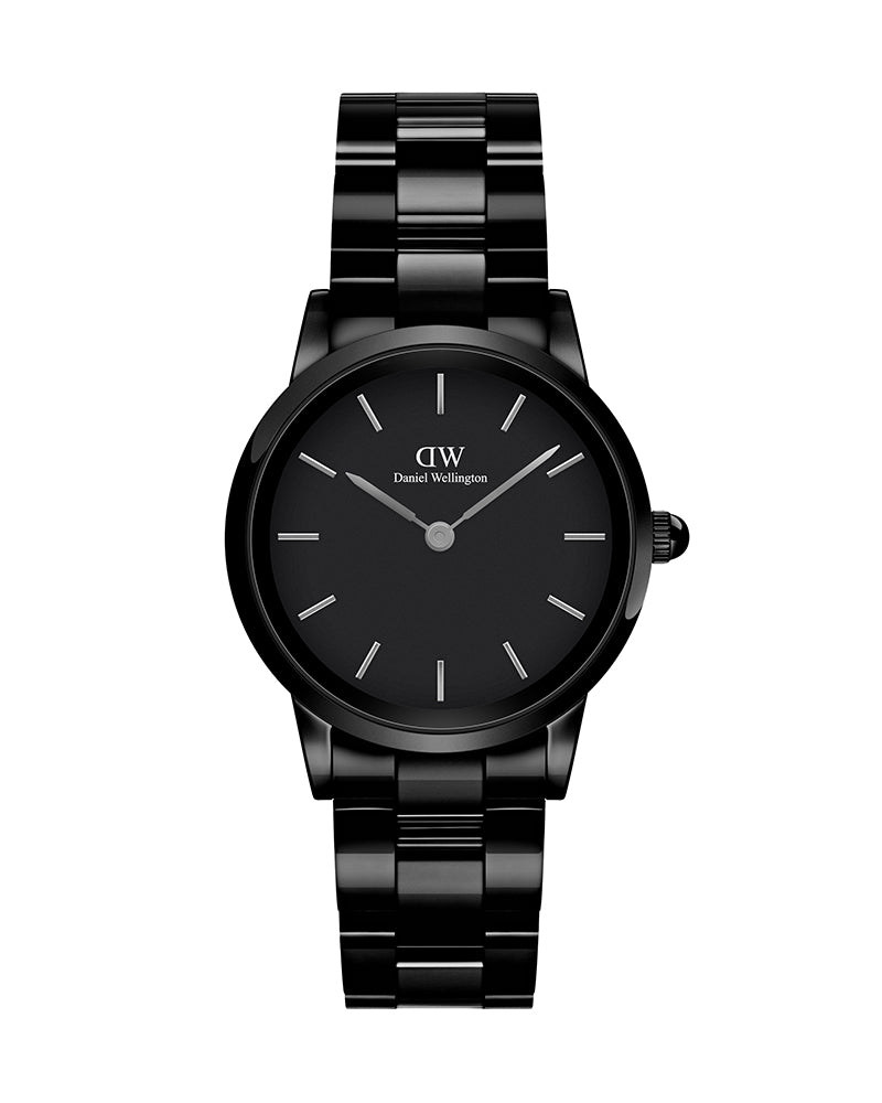  Shop Authentic Daniel Wellington Iconic Link Ceramic Black Dial Black Steel Strap Watch For Women - DW00100415 - Luxxuri