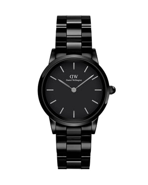  Shop Authentic Daniel Wellington Iconic Link Ceramic Black Dial Black Steel Strap Watch For Women - DW00100415 - Luxxuri