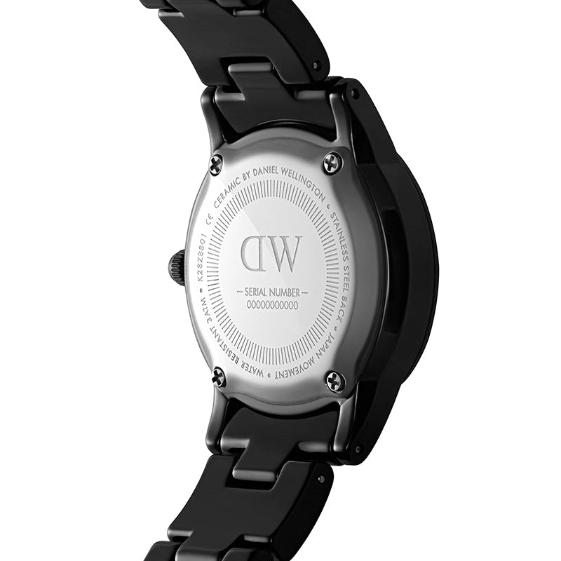  Shop Authentic Daniel Wellington Iconic Link Ceramic Black Dial Black Steel Strap Watch For Women - DW00100415 - Luxxuri