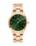  Shop Authentic Daniel Wellington Iconic Link Emerald Green Dial Rose Gold Steel Strap Watch For Women - DW00100419 - Luxxuri