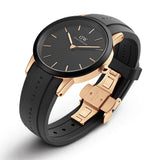  Shop Authentic Daniel Wellington Iconic Motion Black Dial Rubber Strap Watch For Women - DW00100426 - Luxxuri