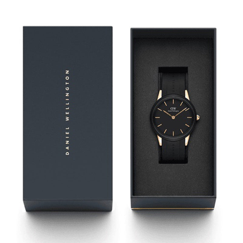  Shop Authentic Daniel Wellington Iconic Motion Black Dial Rubber Strap Watch For Women - DW00100426 - Luxxuri