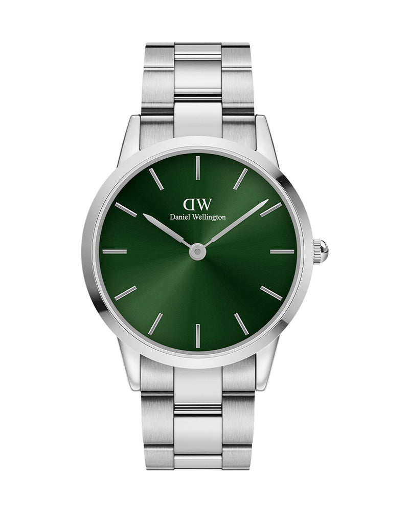  Shop Authentic Daniel Wellington Iconic Link Emerald Green Dial Silver Steel Strap Watch For Men - DW00100427 - Luxxuri