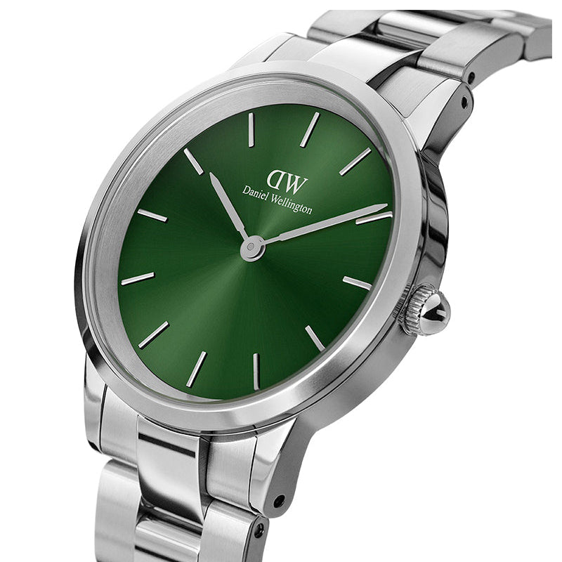  Shop Authentic Daniel Wellington Iconic Link Emerald Green Dial Silver Steel Strap Watch For Men - DW00100427 - Luxxuri