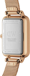  Shop Authentic Daniel Wellington Quadro Melrose White Dial Gold Mesh Strap Watch For Women - DW00100431 - Luxxuri