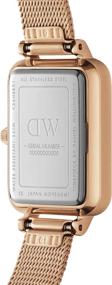  Shop Authentic Daniel Wellington Quadro Melrose White Dial Gold Mesh Strap Watch For Women - DW00100431 - Luxxuri